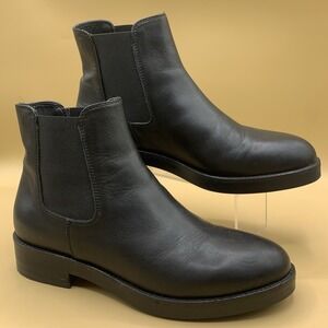 Formentini Women's Black Leather Chelsea Boots Pull On ITALY (EU 38) US Size 8